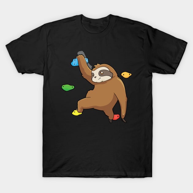 Sloth Wall Climbing Wall Climber T-Shirt by CreativeGiftShop